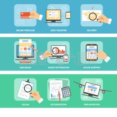 商務辦公和營銷圖標